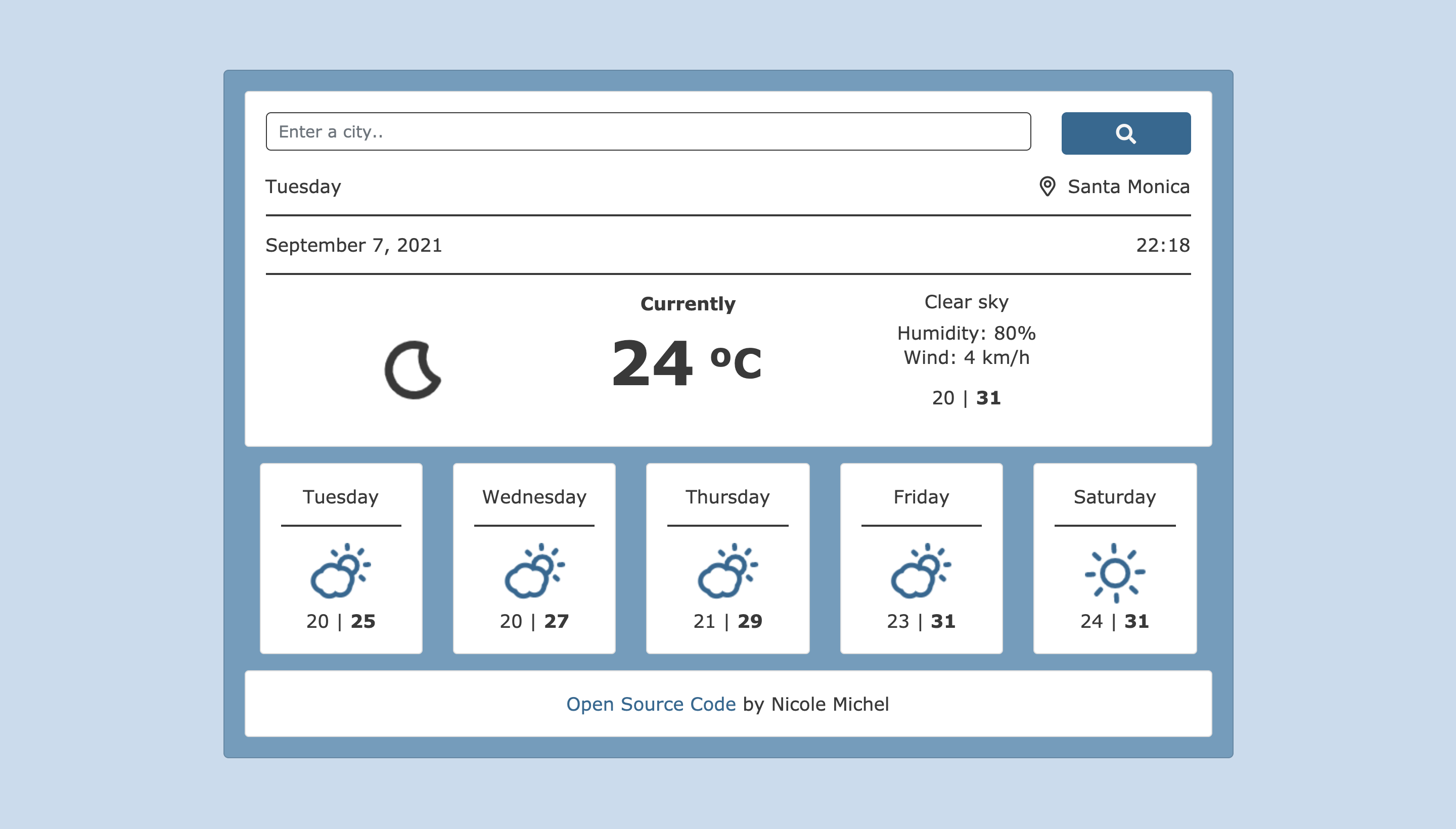 Nicole's react weather app